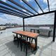 pergola custom stone granite outdoor kitchen rooftop deck denver co